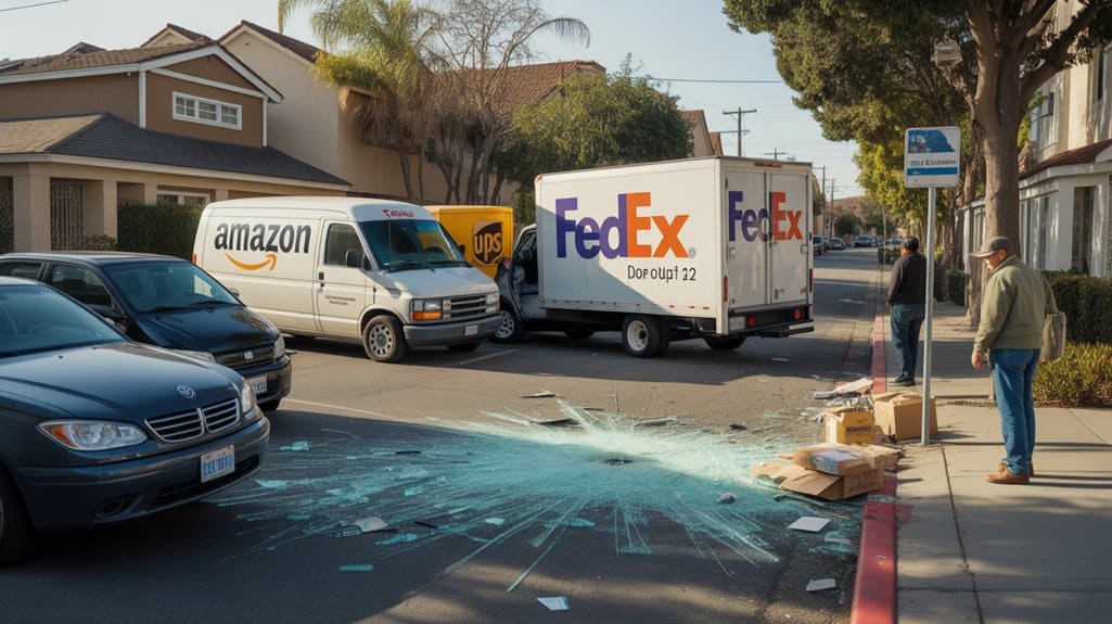 after delivery truck crash