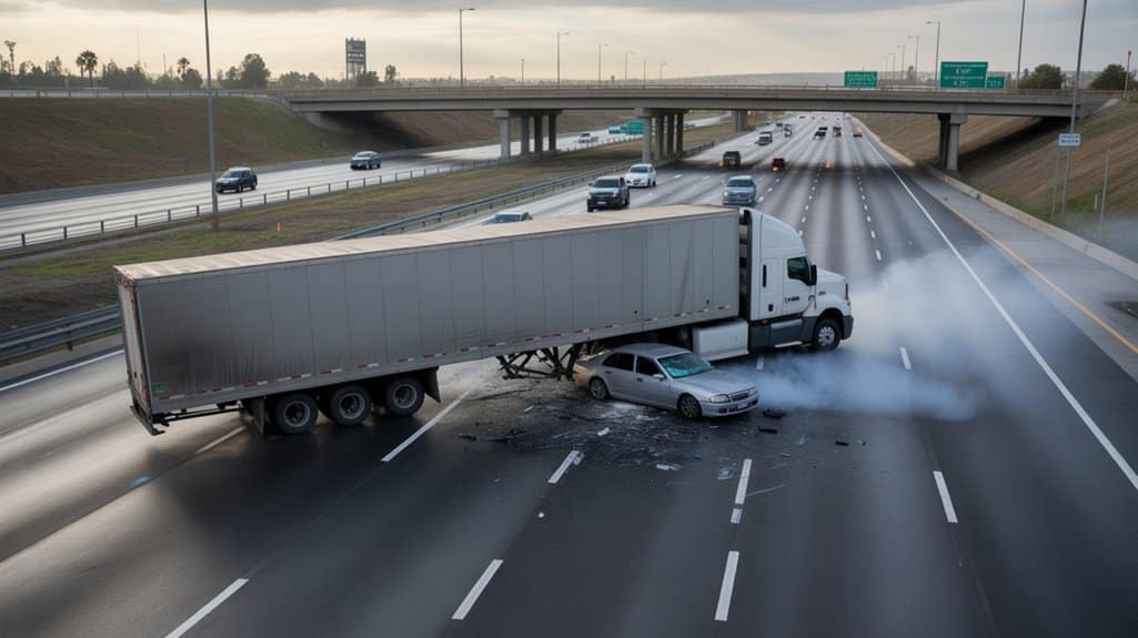 anaheim freeway truck collisions