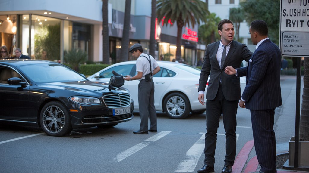 rushed distracted valet driving